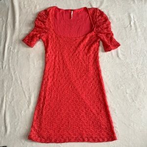 Free People Pink Lace Dress size S.